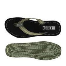 Tong vegan noire et verte Flip Ethletic (hav)