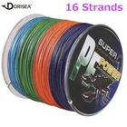 16 Strands 100M-2000M Multi-color Hollow Core pe Dynema Braided Sea Fishing Line