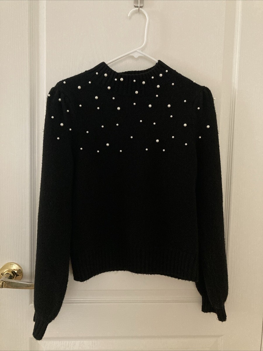 Lucy Paris Pearls Sweater Small