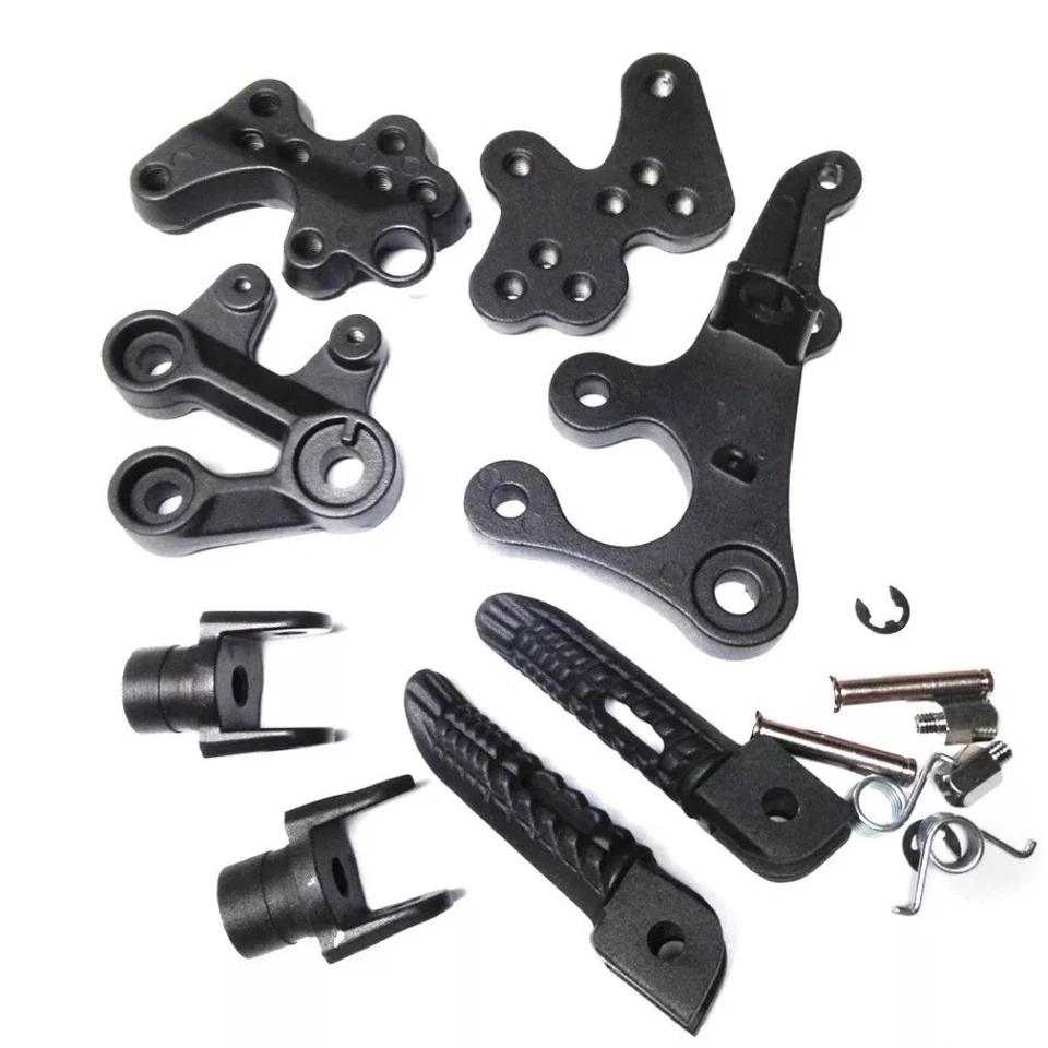Soporte estriberas delanteras negro para Suzuki GSXR1000 2005-2008 2006 2007 Foto 4 de 4