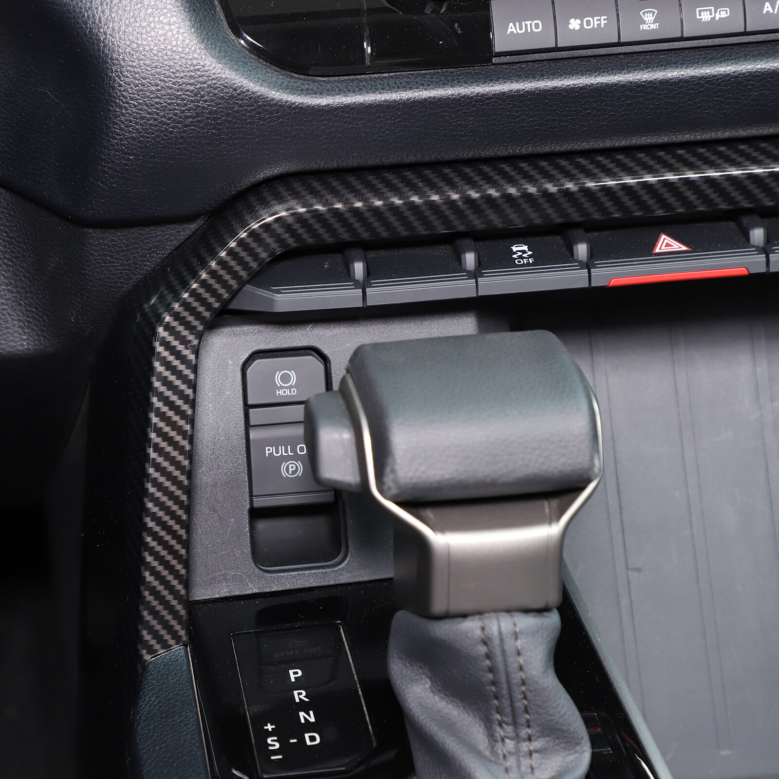 Center Console Side Board Cover For Ford Ranger 2023-2025 - ABS Carbon Fiber Trim
