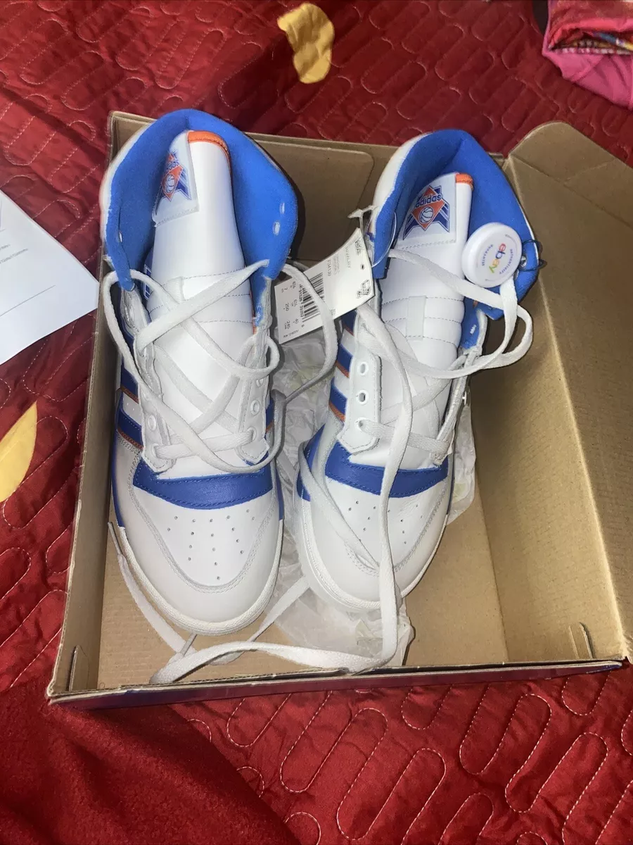 Adidas Rivalry 7.5 Shoes Crystal White-Blue-Orange f34139 | eBay