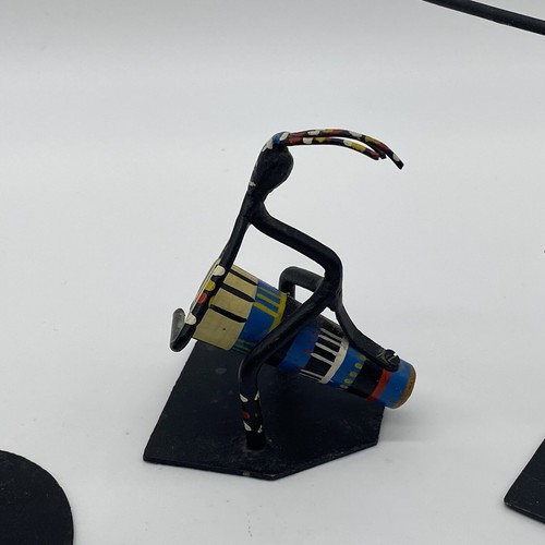 Peter Medway African Metal Art Figures Nairobi Kenya Lot of Three Vintage - Foto 5 di 12