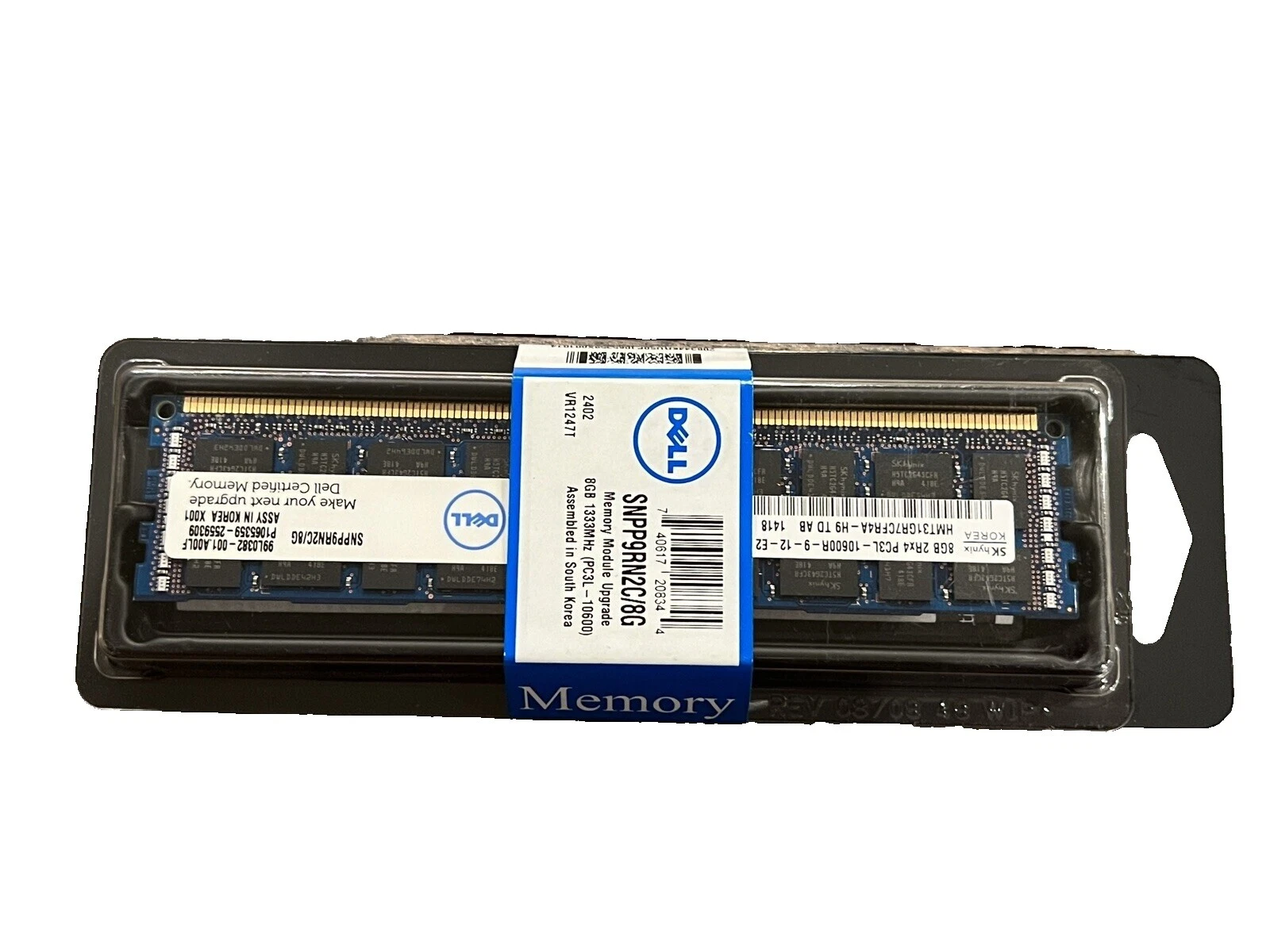 Dell Computer Memory DIMM 8 GB Capacity per Module)