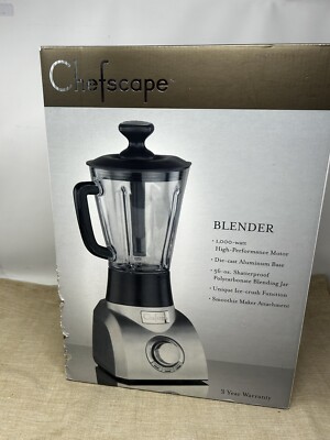 Chefscape PBL1000 1000W Blender, Smoothie Maker, and Ice Crusher Combo NOS