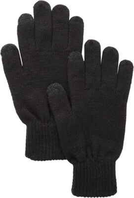 UR Wellness L109405 Mens Black Boundary Shima Knit Tech Gloves One Size