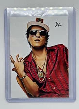 Bruno Mars Limited Edition Artist Signed “Pop Icon” Trading Card 3/10