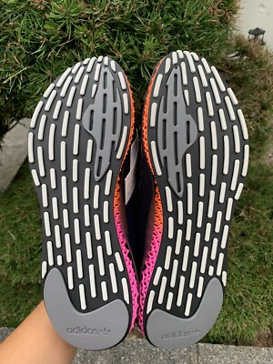 New Men's Adidas 4D FUSIO Primeknit Black Grey Orange Pink FZ2414