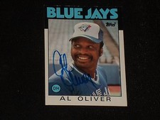 AL OLIVER 1986 TOPPS SIGNED AUTOGRAPHED CARD #775 TORONTO BLUE JAYS