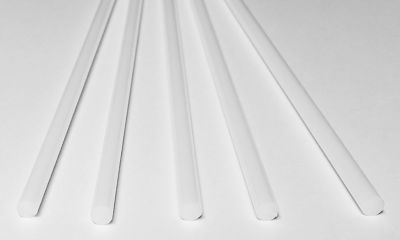 5 PCS 1/4  DIAMETER 12  INCH LONG WHITE ACRYLIC PLEXIGLASS LUCITE PLASTIC ROD 
