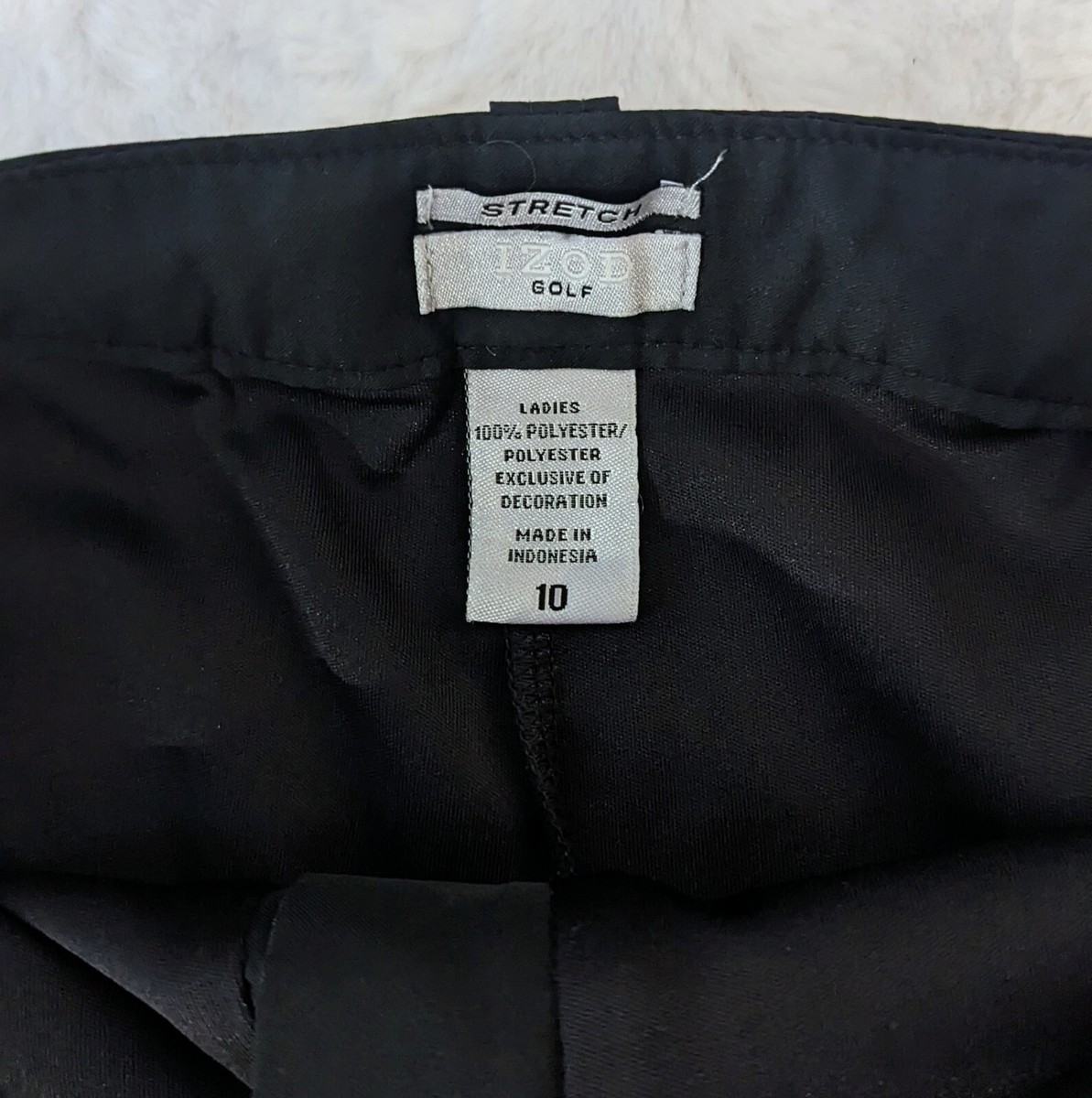 Izod Skort Womens 10 Black Stretch Perform Golf Tennis Activewear