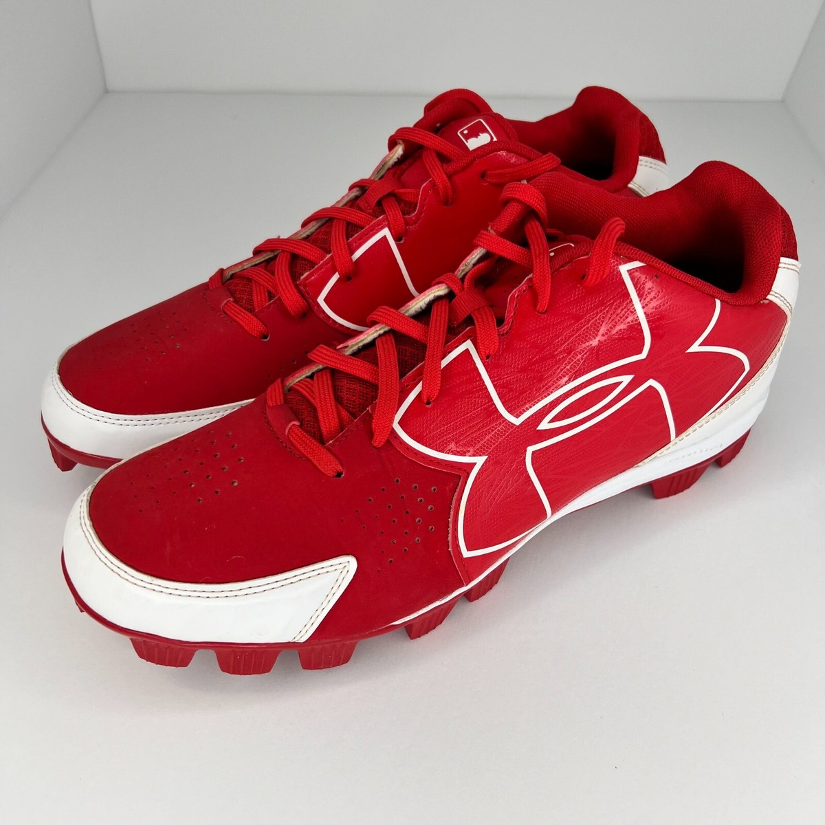 Under Armour Mens 1269083-611 Red Leadoff Mid RM Size 12.5 Baseball Cleats Under Armour Mens 1269083-611 Red Leadoff Mid | Mercari main image 3