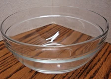 Vtg Arcoroc ARC Clear Glass Medium Mixing Prep Bowl H=3.5", D=7.5"  #18      N22
