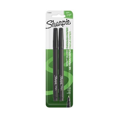 Sharpie 1742659 Fine Point Pens, Blister of 2, Black Ink