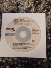 MSDN Microsoft SQL Server 2000 2005 Developer Edition Reporting Services DVD