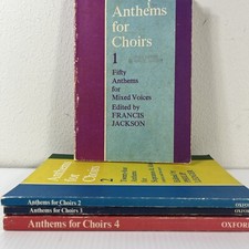 Anthems for Choirs Vol 1 2 3 and 4 Lot 4 Religious Choral Vocal Music Book
