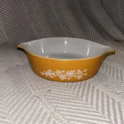 Vintage Pyrex Brown Butterfly Gold 500 ml Casserole Dish - # 471-B A1