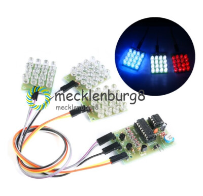 NEW DIY Kits CD4017 + NE555 Flash Light Explosion-flashing LED Suite