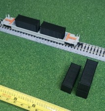 1/160 N Scale 5 Pack 20ft Shipping Containers BLACK In color FREE SHIPPING