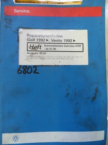 Werkstattbuch Reparaturleitfaden VW Golf Vento Automatisches Getriebe 01M 6802
