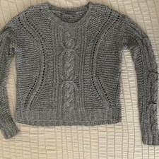 VINCE Hand Knit Cotton Chunky Sweater
