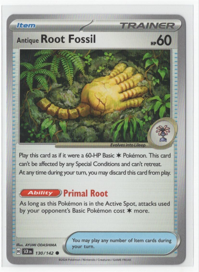 Pokemon Stellar Crown 130/142 Antique Root Fossil