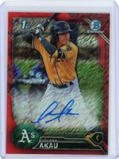 2016 Bowman Chrome Prospect Red Shimmer Autograph #CPA-IA Iolanna Akau #06/10
