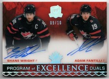 2023-24 The Cup Program of Excellence Dual Auto Shane Wright Adam Fantilli 09/10