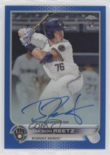 2022 Topps Chrome Rookie Blue Refractor 46/150 Jakson Reetz #RA-JRE Auto 02u3