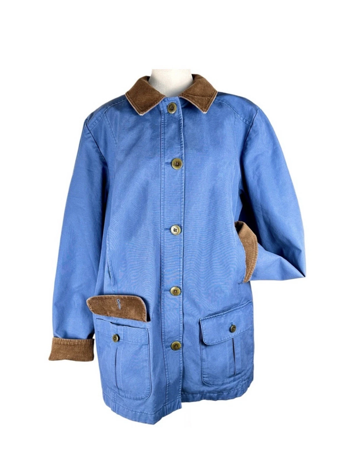Vintage LL Bean Barn Jacket Canavas With Brown corduroy