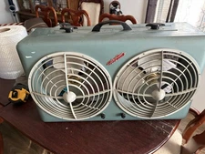 Vintage Irwin Airlight Double Window Fan Works Fine