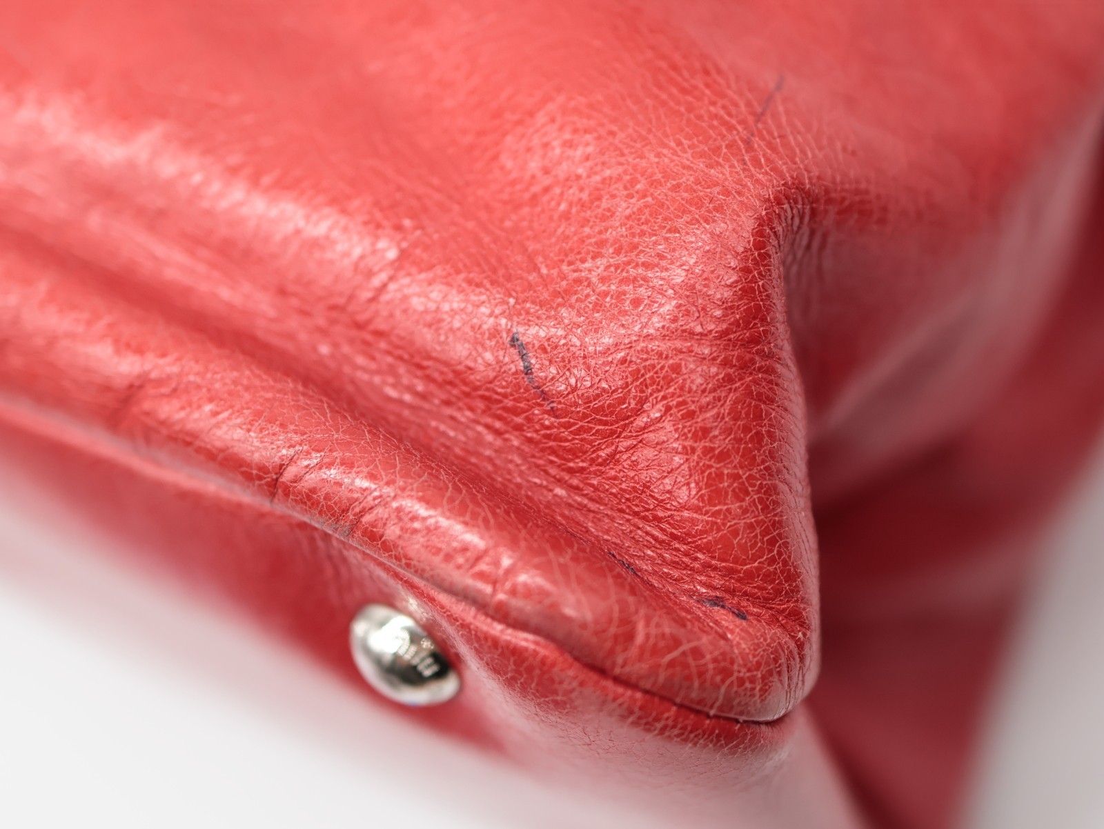 MIUMIU Tote Bag Leather Red Authentic — image 9