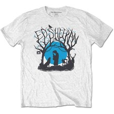 Image of Ed Sheeran T Shirt Woodland Gig Logo new Official Mens White