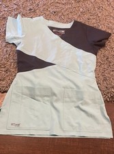 Greys Anatomy Women  s Scrub Top Extra Small Blue And Grey