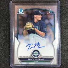 2023 Bowman Draft MLB TEDDY MCGRAW 1st Bowman Chrome Prospect Auto #TM