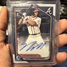2024 Bowman Draft Nick Montgomery Chrome Auto 1st Prospect #CPA-NMO Braves