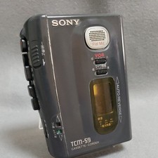 Serviced Sony TCM-59 Portable Cassette Recorder Tested Working Japan Used