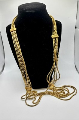 Gold -plated multi-chain belt  can also be worn as a necklace.