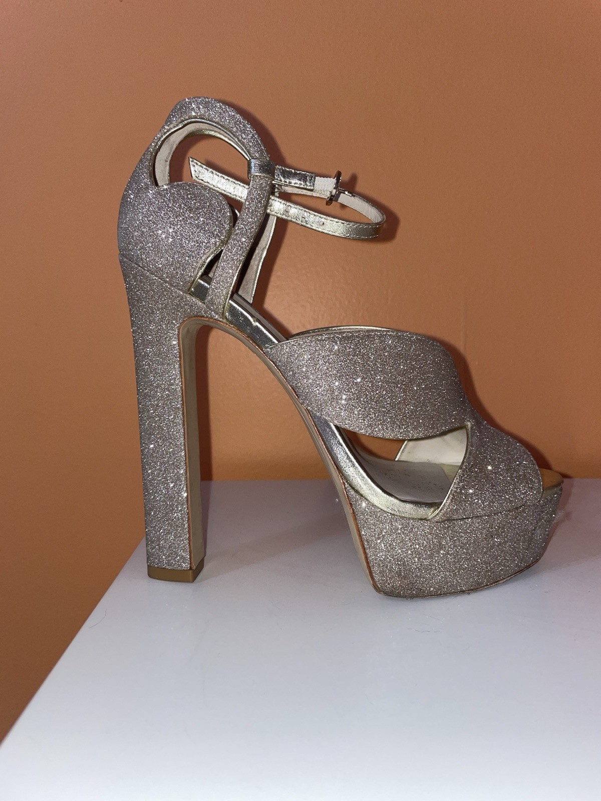 Sofia Webster gold Rita platform heels Women’s 8 … - image 5