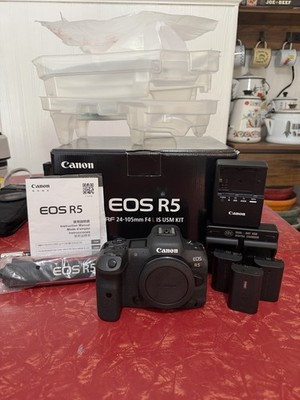 Canon EOS R5, Body Only, Original Accessories Included, Extra Batteries Included