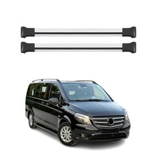 Dachträger für Mercedes Viano Vito W638 W639 W447 2003-2025 75kg Alu Silber 2x