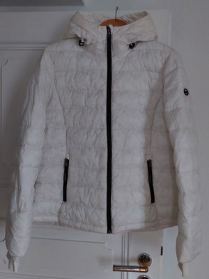 MICHAEL KORS Damen Steppjacke *packable* Jacke  mit Kapuze weiß  Nylon Gr. L