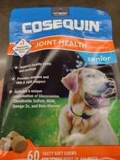 COSEQUIN JOINT HEALTH SUPPLEMENT FOR SENIOR DOGS 60 SOFT CHEWS MADE IN USA