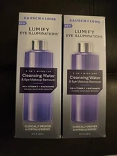 2 Bausch Lomb Lumify Cleansing Water & Eye Makeup Remover. 5.4 Fl Oz (J8)