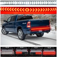 60'' LED Truck Tailgate Bar 5 Row LED Tailgate Light Strip with Red Brake Run...