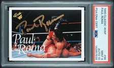 PAUL ROMA PSA 9 AUTO 10 1990 Classic WWF Signed Wrestling Card TOP POP #98 🔥
