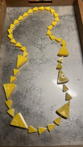 Large Bold Cheese Statement Necklace Packers Fan Teacher