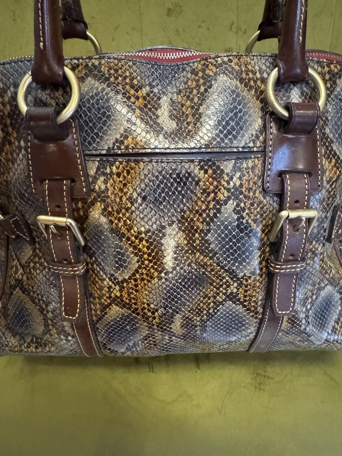 Dooney Bourke Florentine Python Domed Satchel Ltd… - image 4