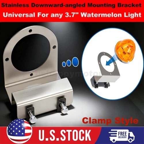 90* Downward Facing Frame Bracket For Watermelon LED & Glass Lights - Stainless