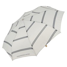 LOUIS VUITTON Fondation Folding Umbrella Nylon Gray LV Auth BA12155A